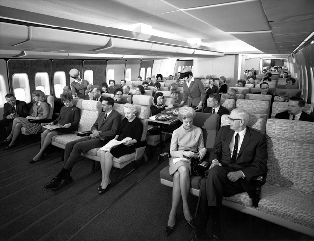 Clase económica en un 747 de Pan-Am